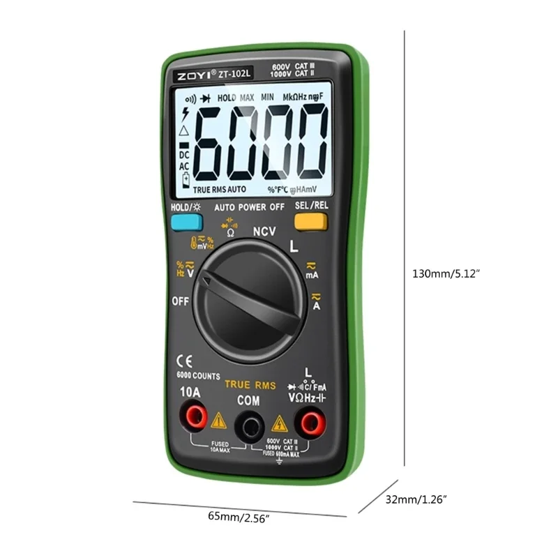 ZOYI ZT-102L Multimeter Automatic Measurement Resistance Tester High-precision Inductance 60H Ammeter Digital Capacitance Meter