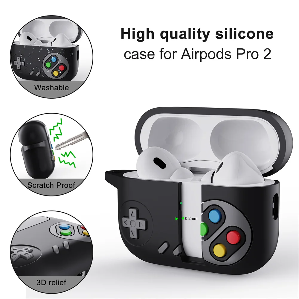 Custodia morbida per Airpods 1 2 3 Pro 2 custodia protettiva custodia per auricolari Bluetooth ricarica per Console portatile di gioco retrò