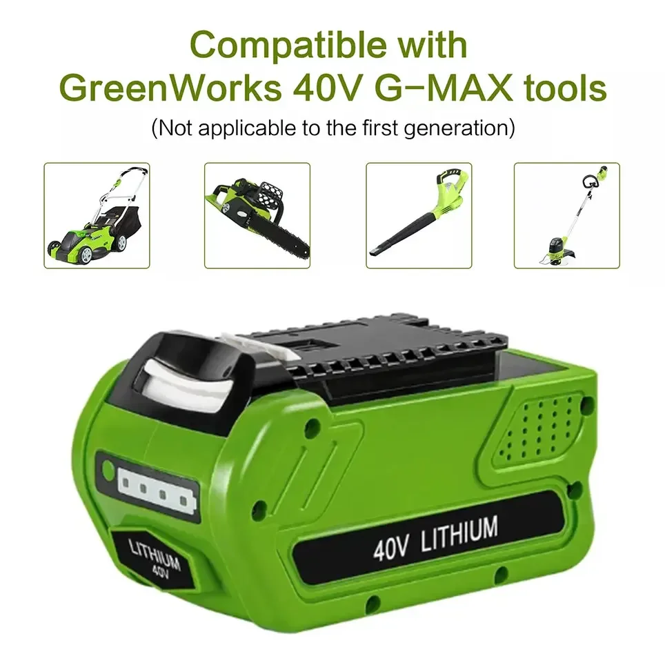 For GreenWorks 40V Replacement Battery 29462 29472 40V 6.0Ah Tools Lithium ion Rechargeable Battery 22272 20292 22332 G-MAX