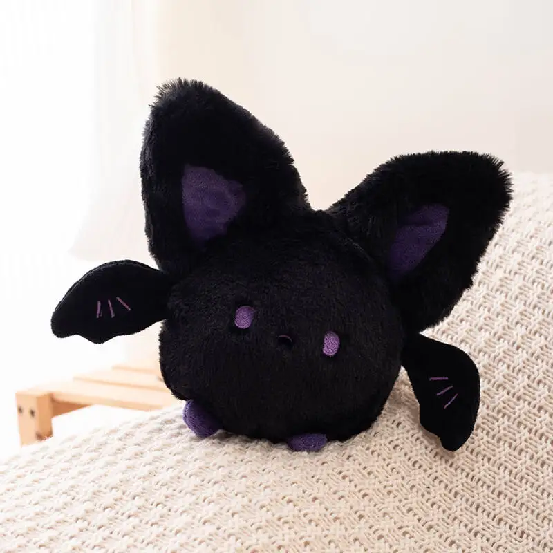 20CM Kawaii suave decoraciones de Halloween regalos blanco negro relleno Animal murciélago juguetes de peluche almohada de felpa para niñas niños