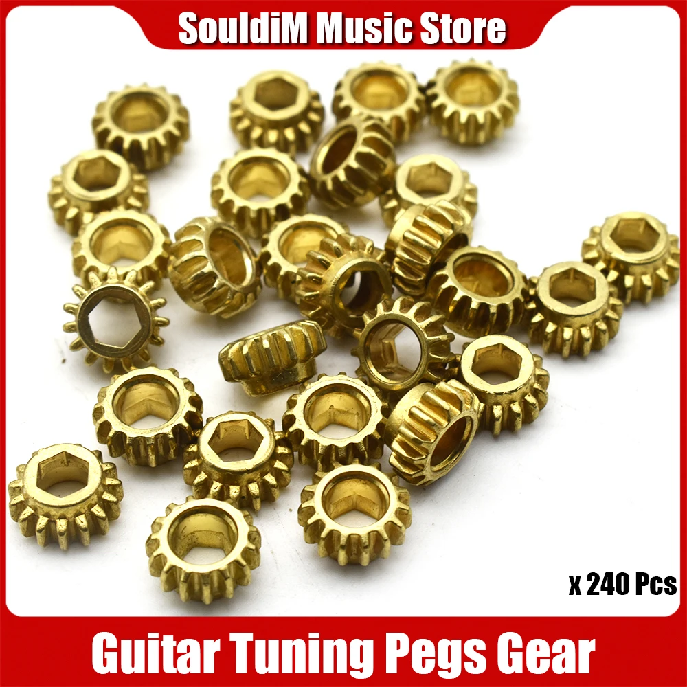 

240pcs Ratio 1:15 Guitar Parts Replacement Tuners Tuning Pegs Key Machine Heads Mount Hex Hole Gear