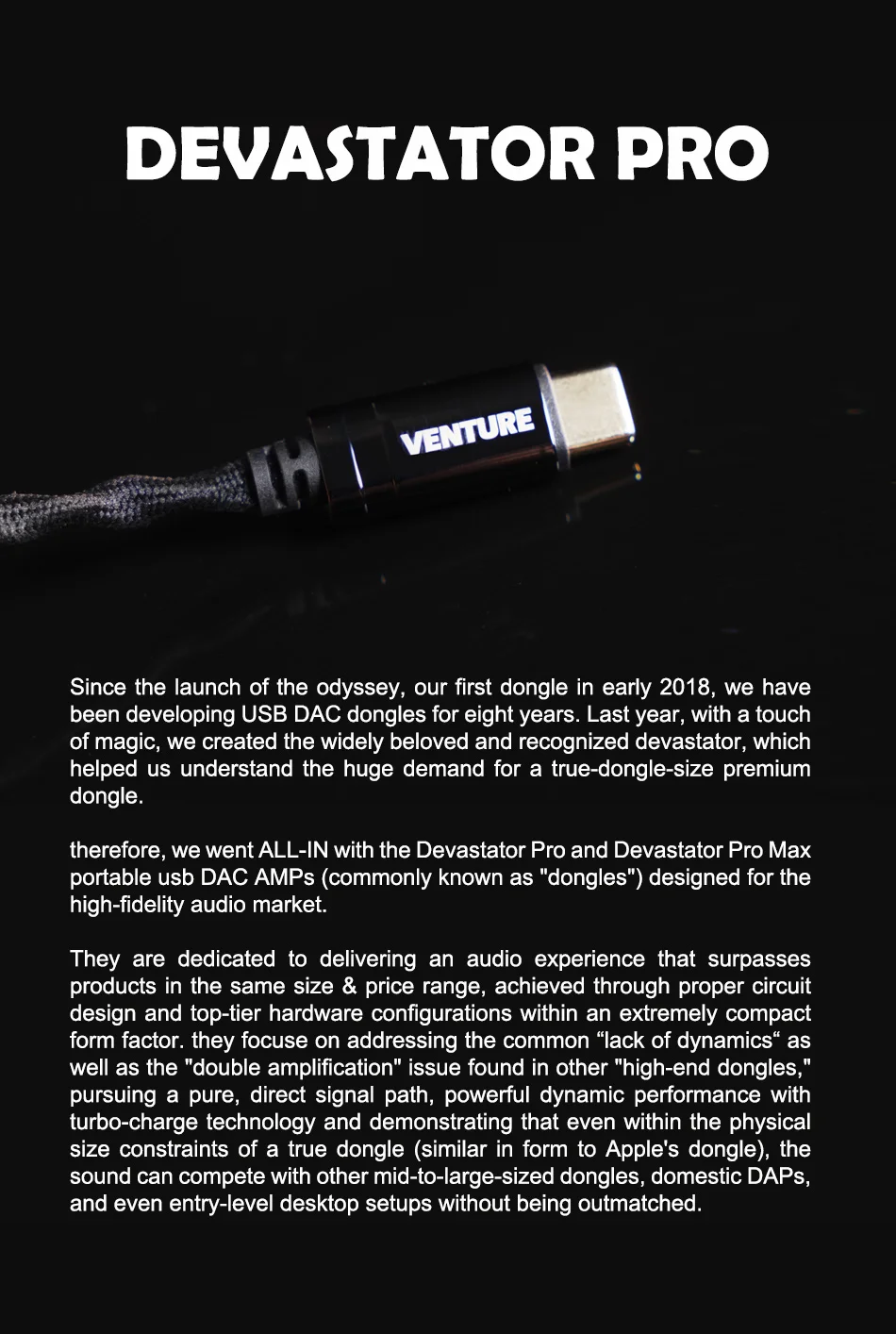 Venture Electronics Devastator Pro Max Typ-C zu 3,5 4,4 DAC Dongle – Detail 1