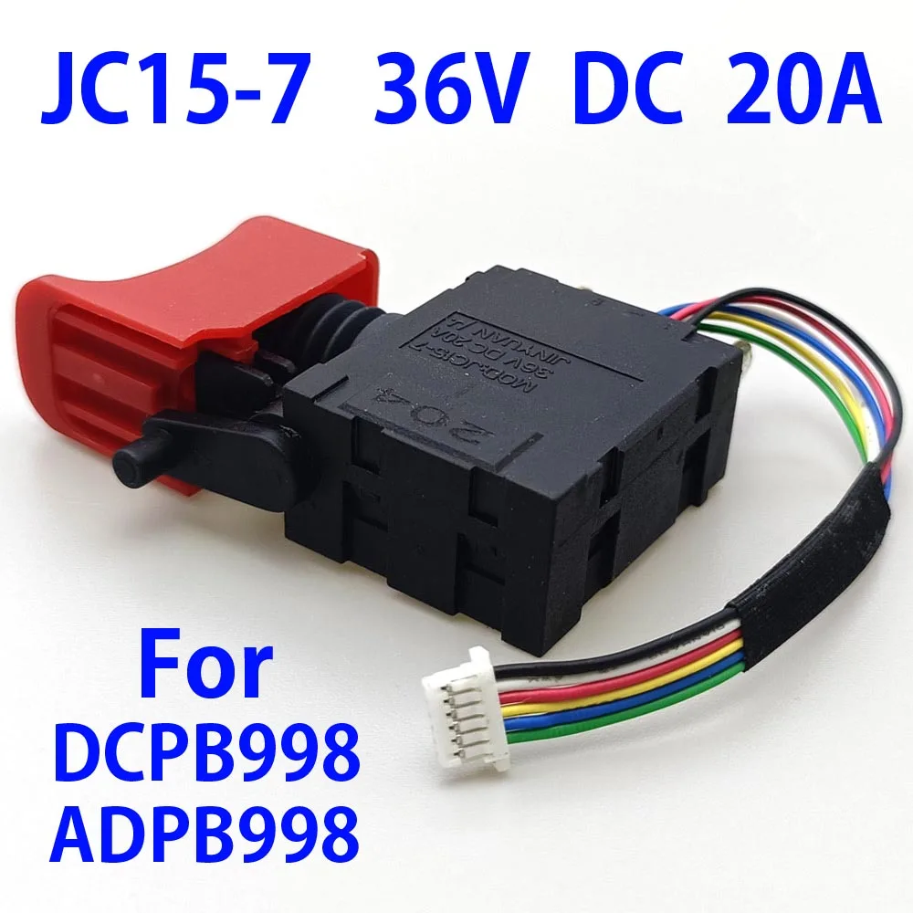 

Brushless lithium battery wrench switch JC15-7 36V DC 20A Power Tool switch Accessories suitable for Dongcheng DCPB998 ADPB998