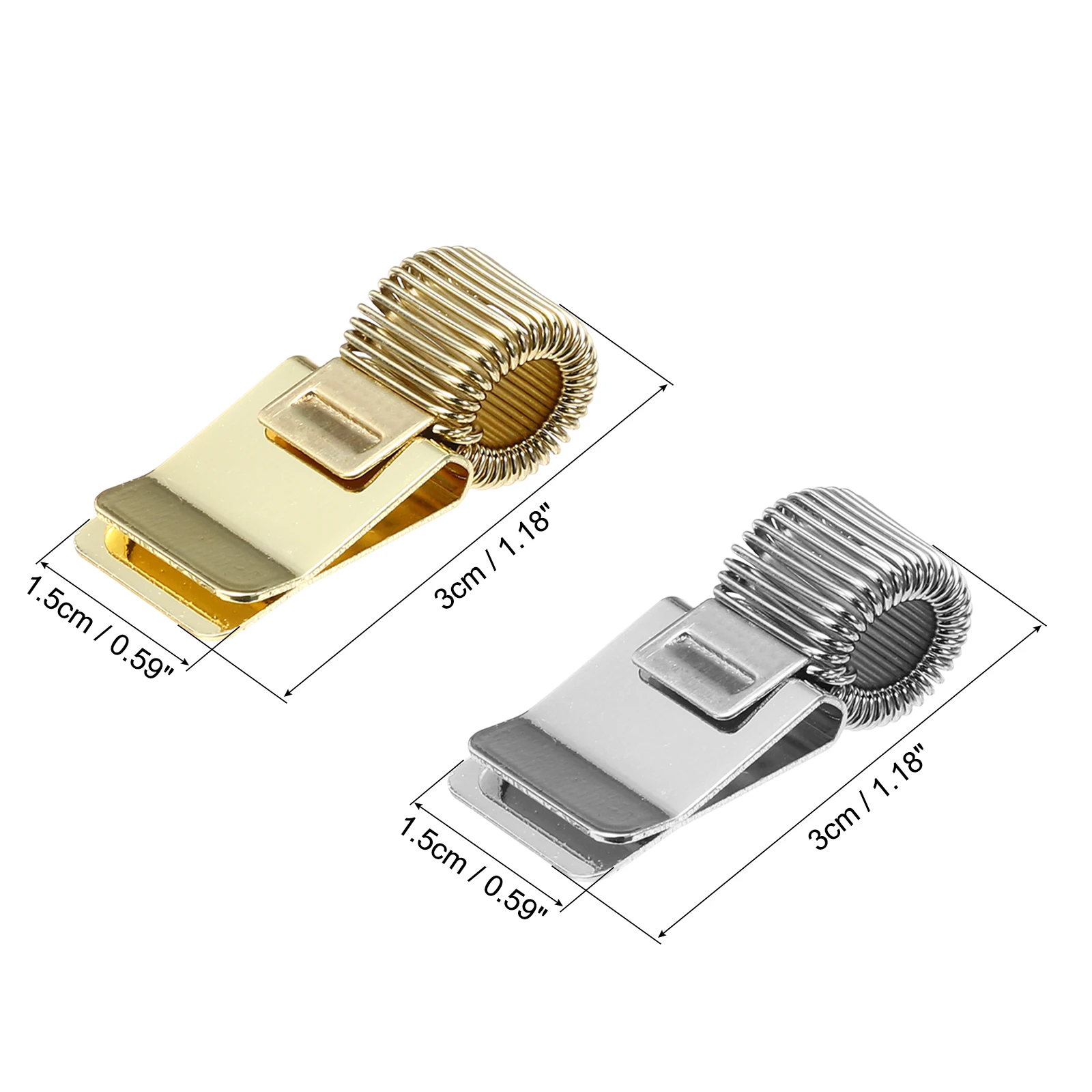 2-5Pc Pen Holder Clips Metal Pen Clip Holder Adjustable Loop Pen Pencil Organizer with Single Spring Loop for Notebook Clipboard