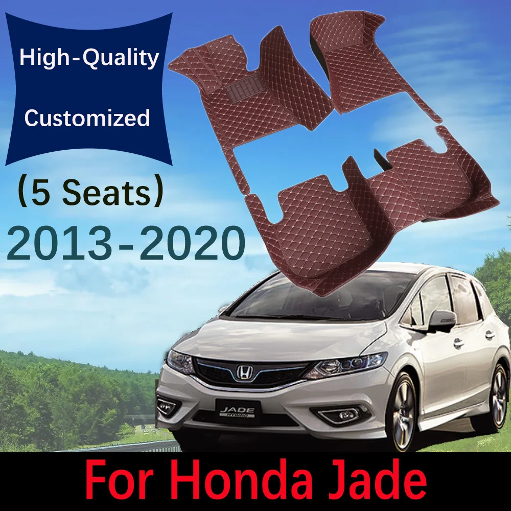 

Кожаные автомобильные коврики на заказ для Honda Jade 2013 2014 2015 2016 2017 2018 2020, автомобильные коврики, коврики для ног, аксессуары