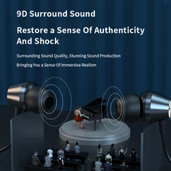 Wired Earphones Half In Ear Type 3.5mm Dual Plug Gaming Headset HiFi Bass Stereo Curved HD Earbuds For Laptops Mobile Phones