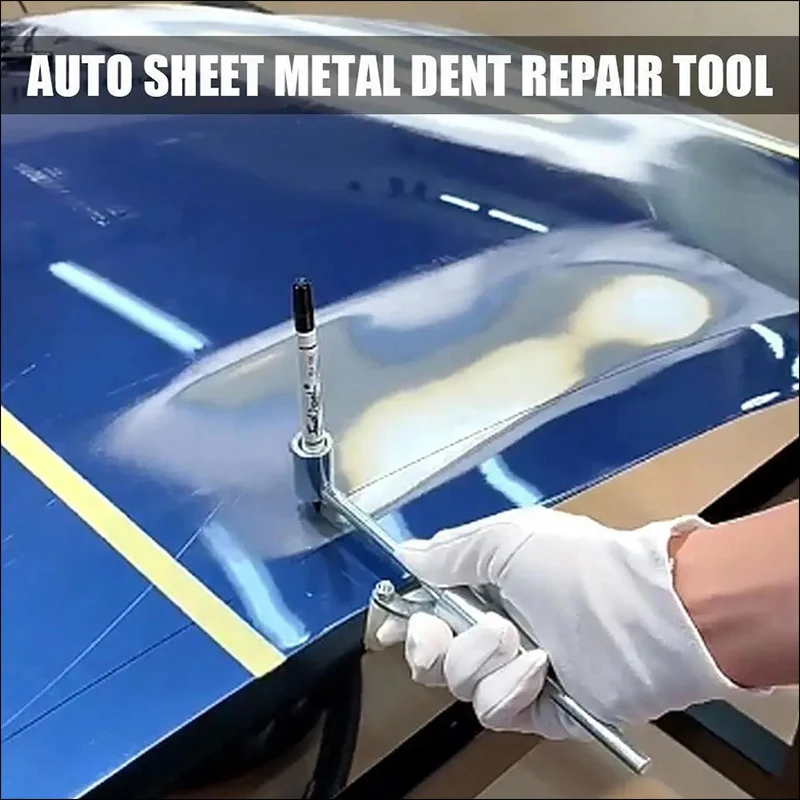 Stainless Steel Car Wheel Eyebrow Parallel Scribing Machine Sheet Metal Dent Repair Adjustable Size Arch Body Marking Aid Tool