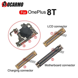 2Pcs For OnePlus 8T  LCD FPC Plug Charging Dock PCB Connector Mainboard Flex Connector Replacement Parts