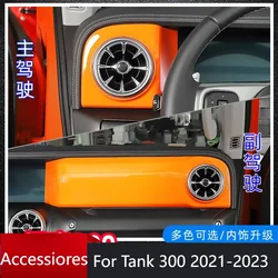 Per WEY GWM Tank 300 ABS Center Console presa d'aria pannello decorativo accessori per la modifica d'interni 2021 2022 2023