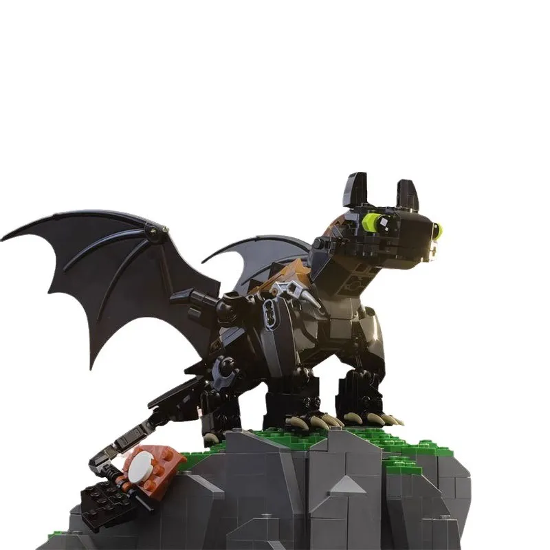 

MOC-23064 черный беззубый ночной вещь дракон меха собранный образовательный набор игрушка детский подарок на день рождения