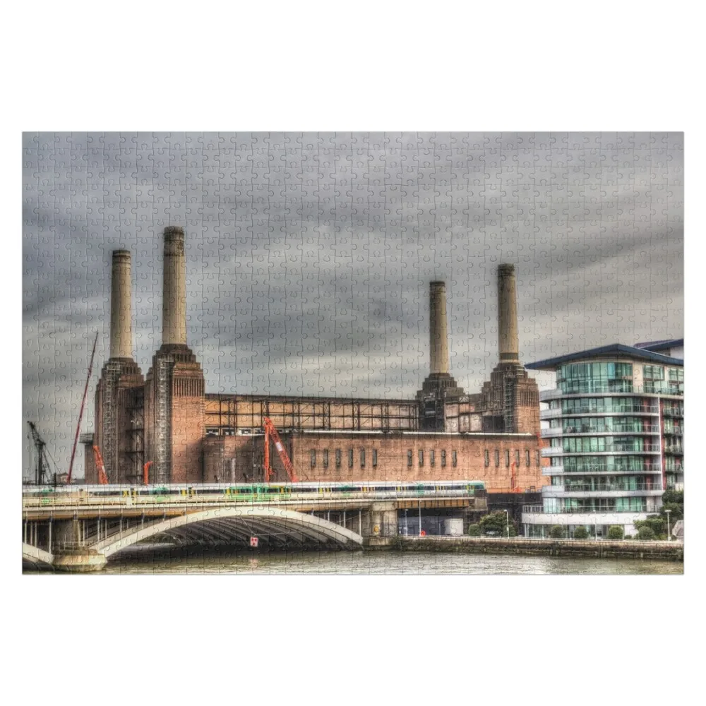 

Пазл Battersea Power Station London, деревянное имя, персонализированное деревянное имя, рождественские игрушки, головоломка