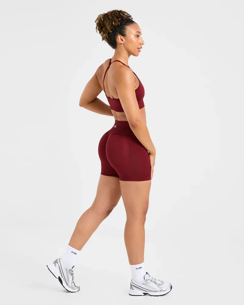 Marken-Nahtlose Yoga-Shorts — Po-formende Fitness-Shorts, Dehnbare Kompressions-Shorts für Damen, Feuchtigkeitsableitend – Detail 9