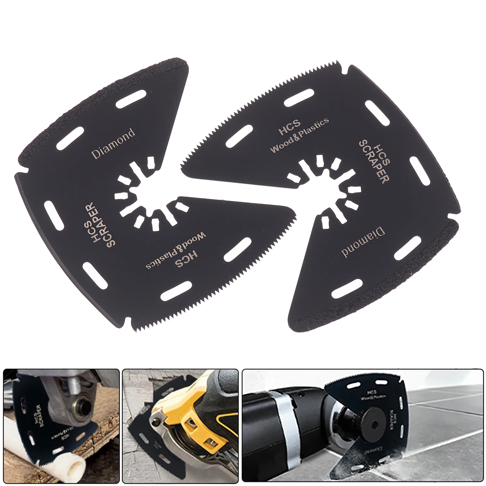 1/2Pcs 3-in-1 Multi-Mode Oscillating Blade With Fast Universal Interface –  Wood/Metal/PVC Scrapes Tools