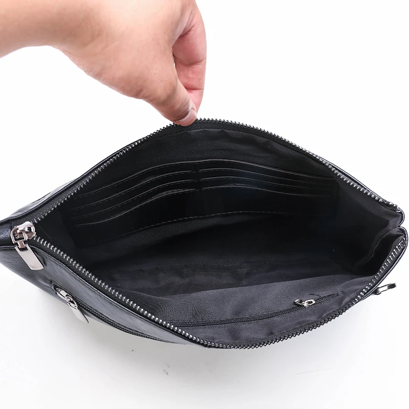 Fashion Business Men Day Clutch Bag High Quality PU Leather Male Money Handbag Casual Men\'s Cardholder Case Pouch Bag Clutch