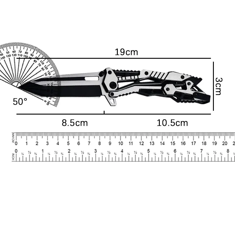 Multifunctional Mechanical Knife, Outdoor Portable Knife, Outdoor Camping Tool, Stainless Steel Folding Knife