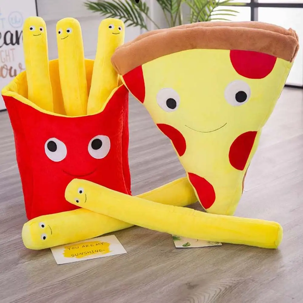 30 40CM Home Decoration Kids Gifts Simulation Food Fries Pillow French Fries Plush Toys Plush Doll Pizza Plush Toy Stuffed Toys