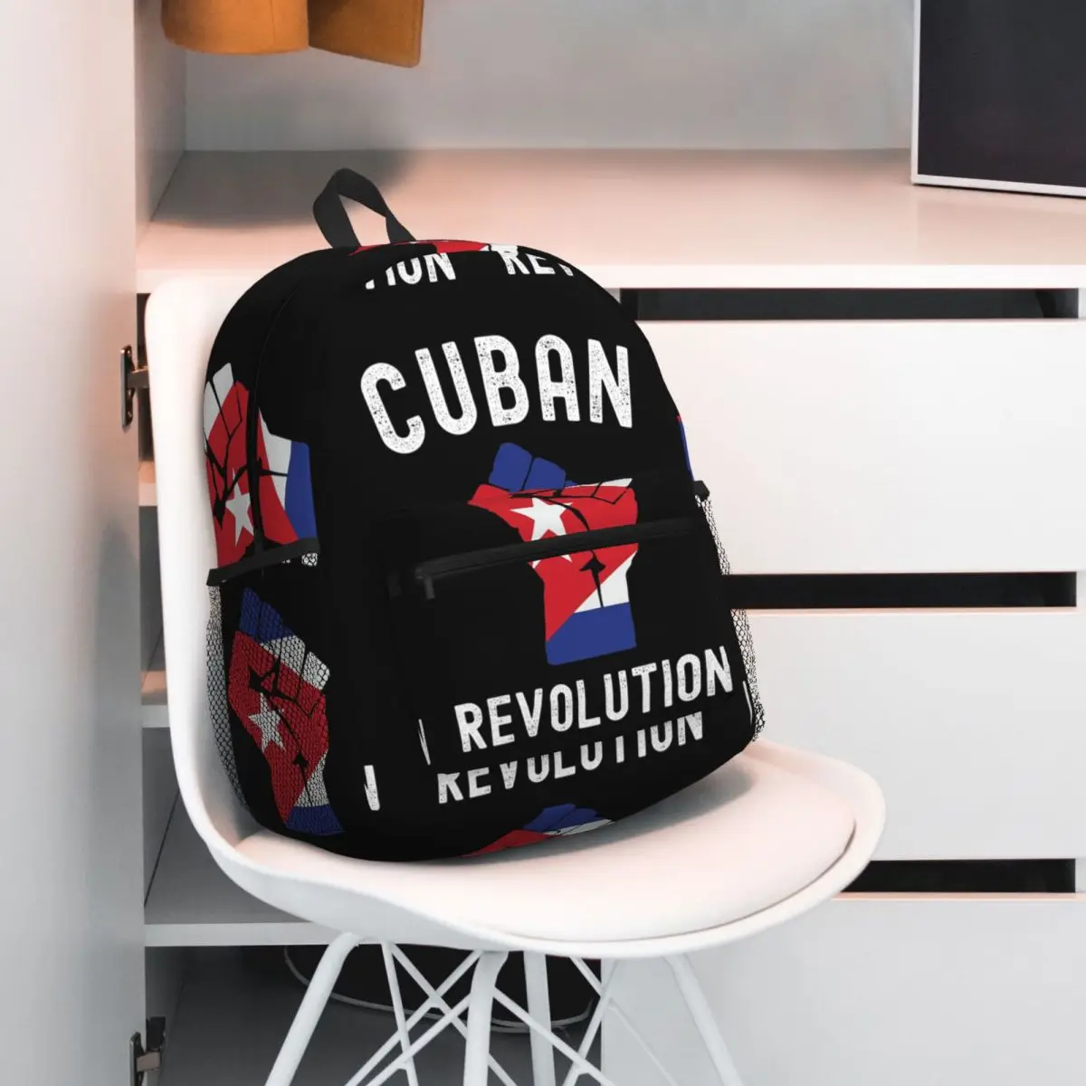 

Кубинская революция, дизайн флага Кубы, винтажный рюкзак, рюкзак большой емкости, детская сумка для книг, школьная сумка, сумка на плечо для мужчин и женщин