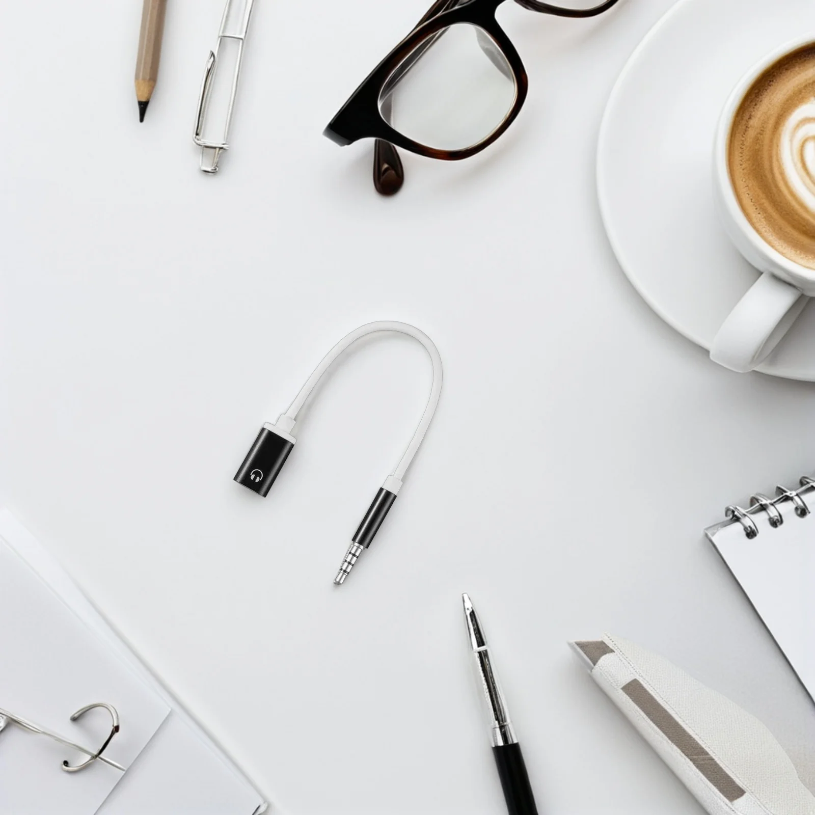 

4Pcs Headphone Adapter Cable Type C to 3.5mm Jack Portable Audio Connector High Fidelity Sound