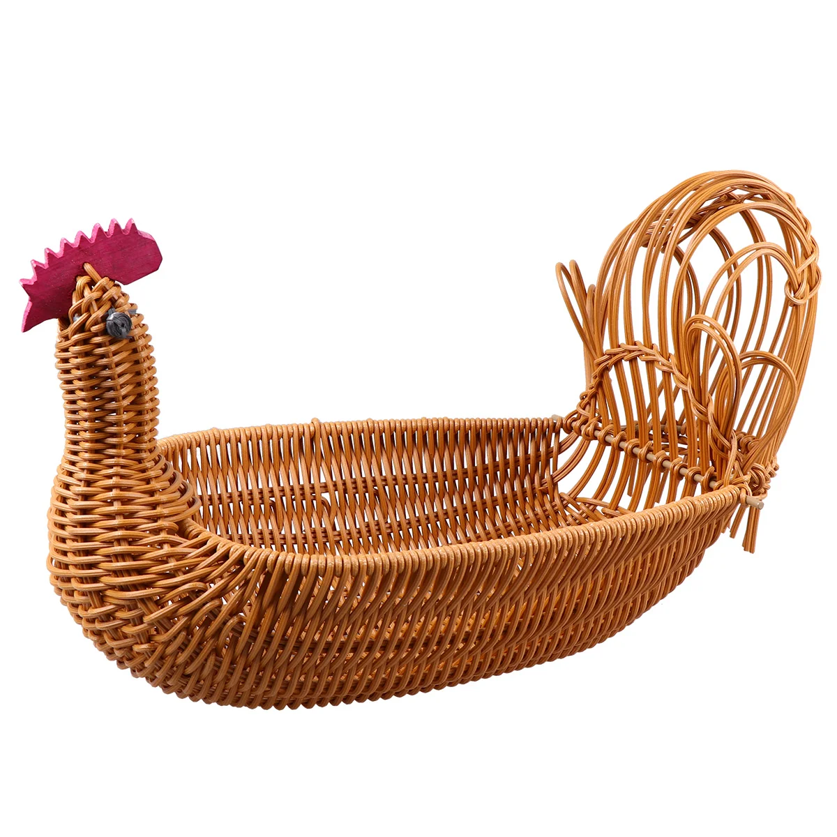 

Storage Basket Office Chicken Toys Baskets with Lids Rattan Woven Wooden Bamboo Debris Organizer