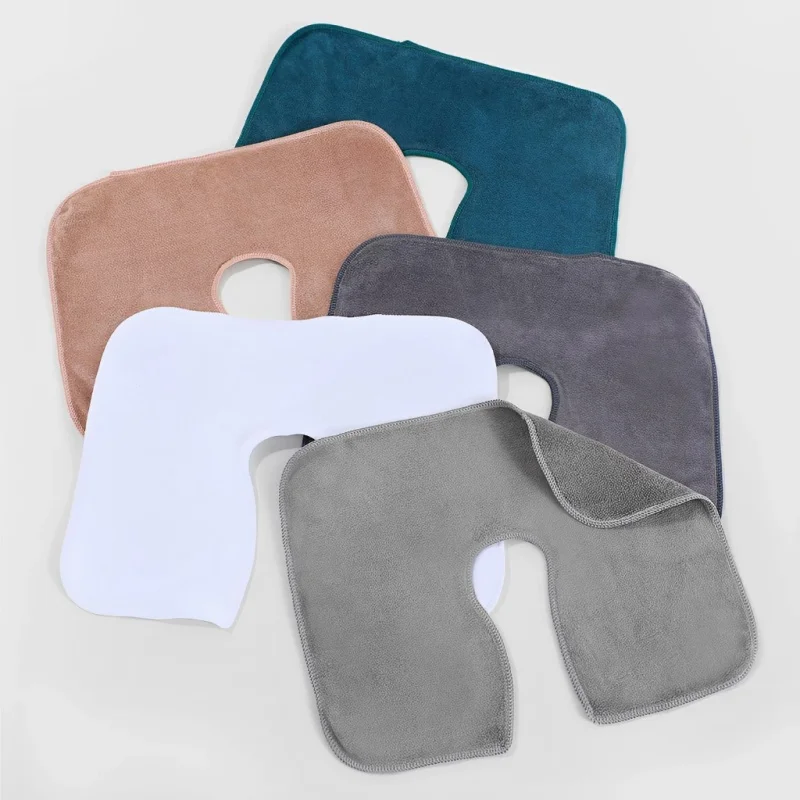 Massage Face Rest Cushion Covers Spa Salon Bed Face Pillow Hole Cover Soft Fluff-free Massage Face Cradle Towels Beauty Supplies