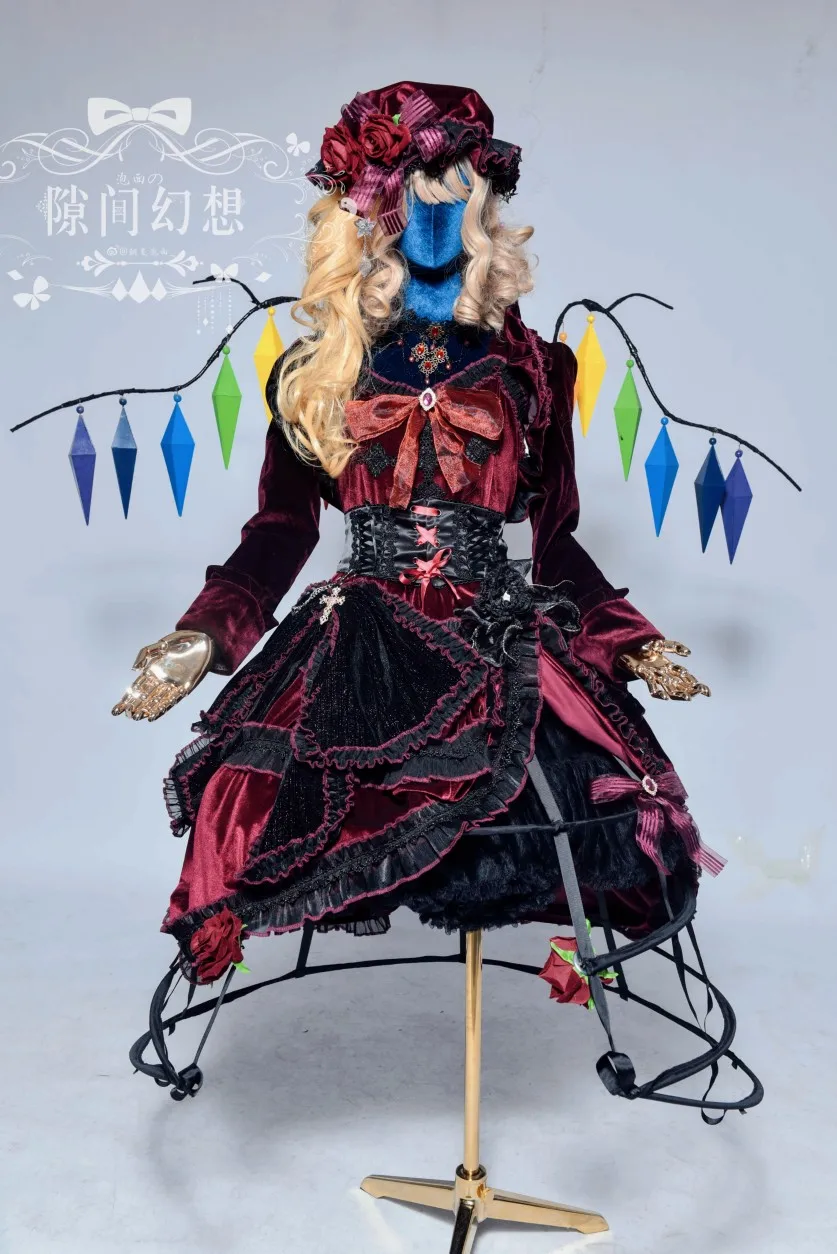 New Mooyiyi cos Flandre Scarlet Cosplay costume Halloween Christmas Role Playing Party Comic Dress New Project customized