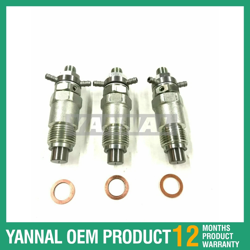 Aftermarket Part 15271-53020 For Kubota Fuel Injectors V1902 V1702 D750 D850 D950 D1402 Set of 3