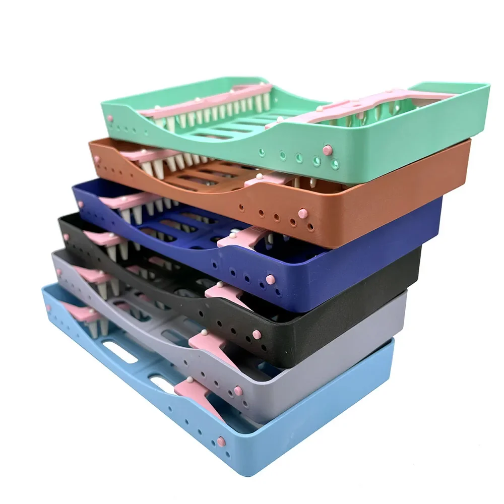 

7Hole Dental Instrumental Sterilizer Box Autoclavable Plastic Placing Case for Lm Resin Filling Spatulas Dentistry Tools