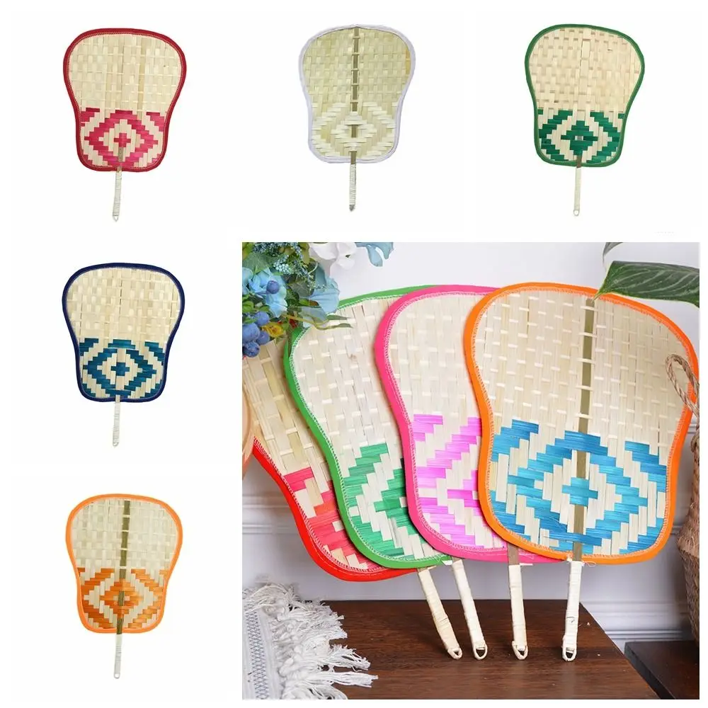 1Pcs Bamboo Hand-woven Hand Fan Summer Cooling Colored Chinese Style Hand Fans Wall Art Ornaments Home Wedding Decor