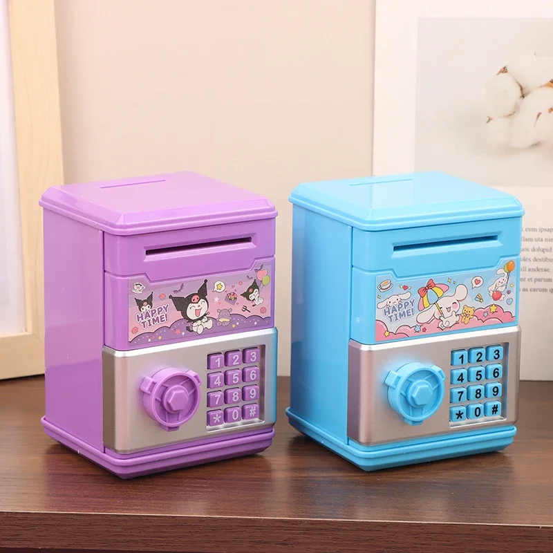 Цельный подарок на день рождения Sanrio, аниме Kawaii Kuromi My Melody Cinnamoroll, безопасная форма, детская копилка, милая игрушка в форме сердца для девочек