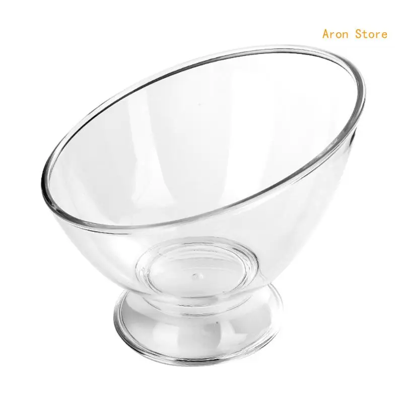 Diagonal Salad Bowl Plastic Break Resistant Clear Bowls Fruit Rice Serving Bowls Storage Container H3CF