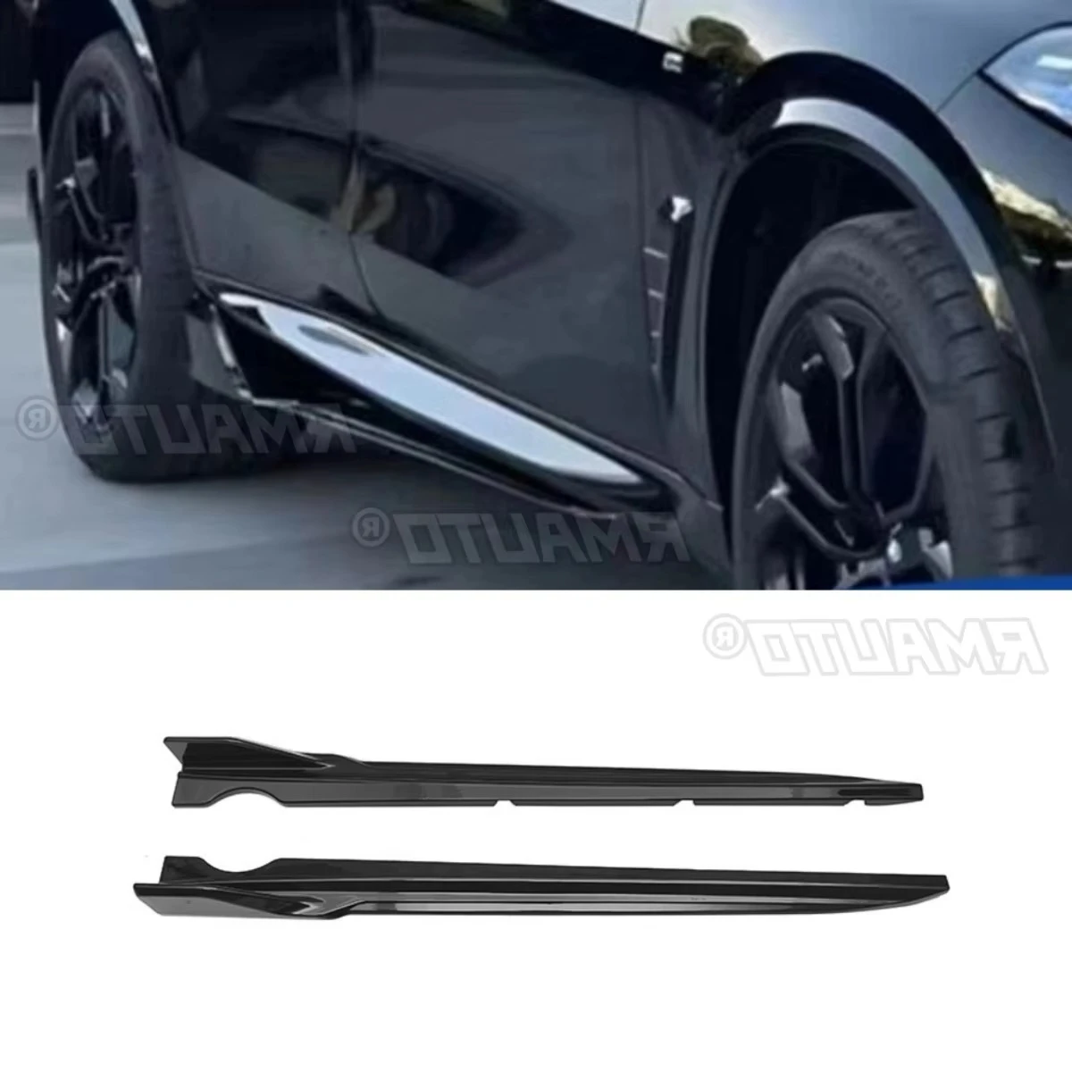 

For BMW X5 X6 F15 F16 2014-2019 Car Side Skirt Lip Spoiler Extension Diffuser Guard Car Side Skirt Splitter Apron Car Accessorie