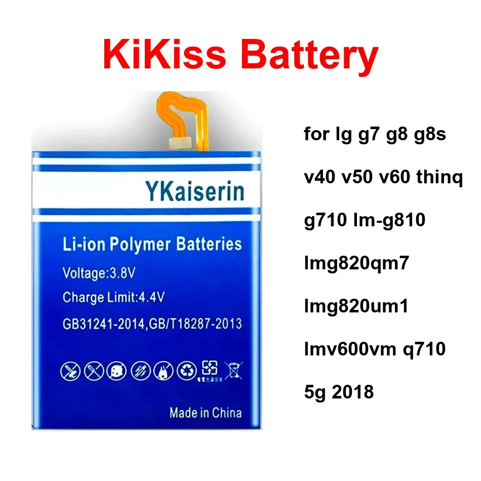 

Battery For LG G7 G8 G8s V40 V50 V60 Thinq G710 LM-G810 Lmg820qm7 Lmg820um1 Lmv600vm Q710 5G 2018 BL-T43 BL-T46 BL-T37