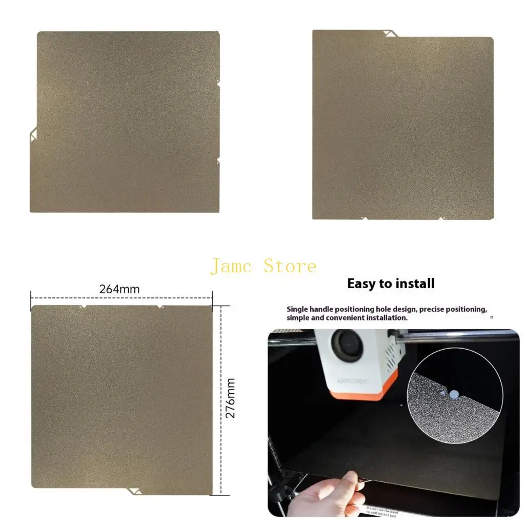 

LX0B For S1 Build Plate 264x276mm PEI Steel Film Build Plate Double Sided Plate Printer Hot Bed Accessories