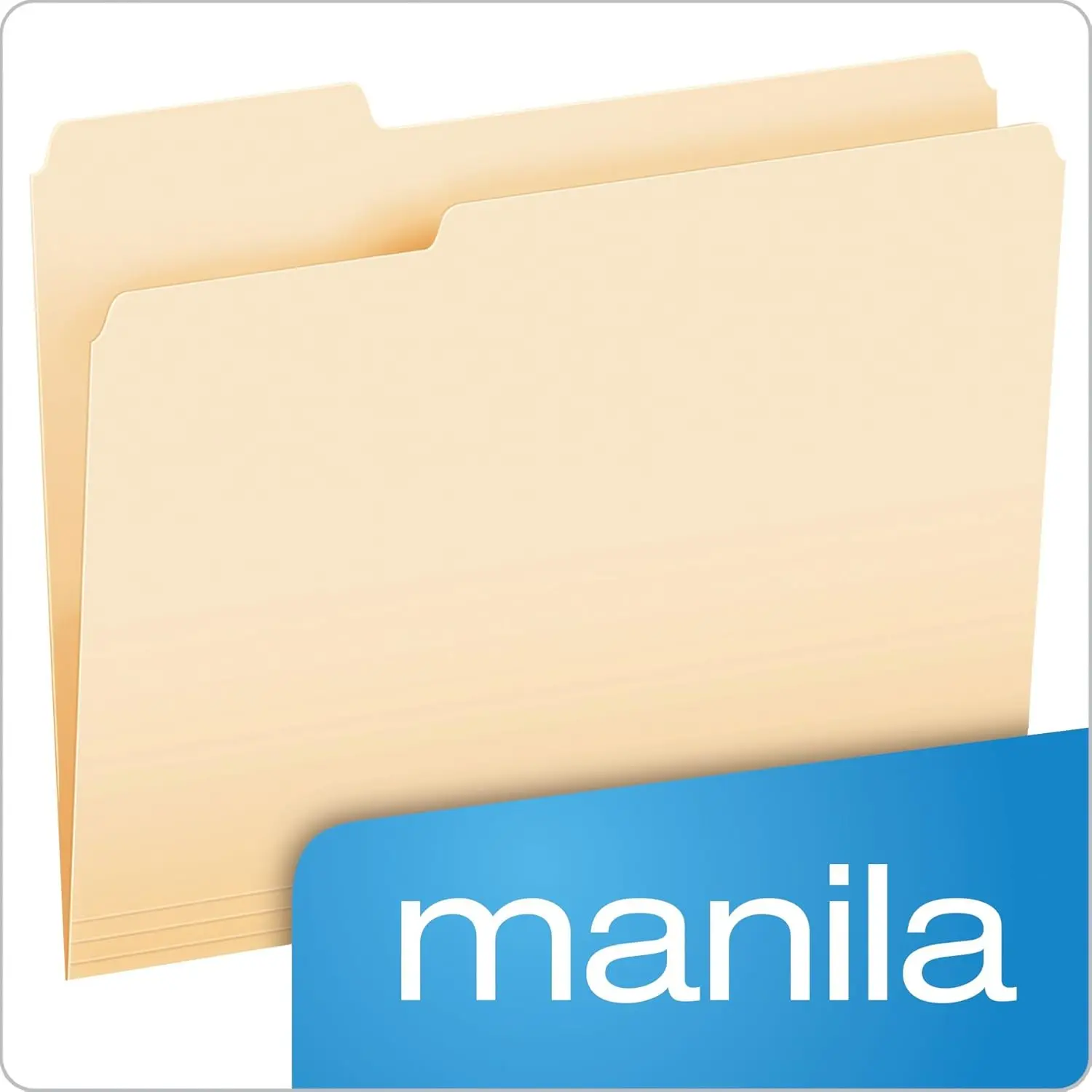 Teczki na dokumenty w formacie Letter, przekrojone na 1/3, z papieru manila – 250 sztuk w pudełku, wytrzymałe do organizacji archiwizacji w biurze i w domu.
