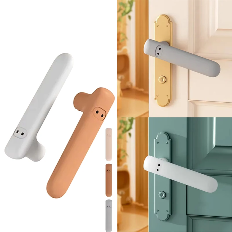 

Door Handle Cover Silicone Anti-Slip Anti-Static Doorknob Sleeve Anti Collision Silent Kids Safety Doorknob Protector