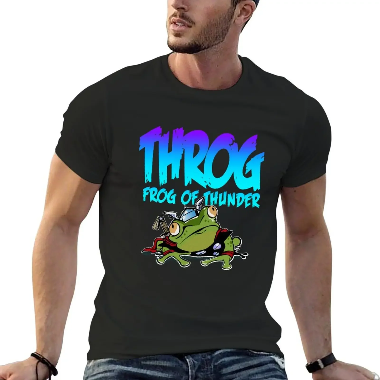 

Throg: Frog of Thunder T-Shirt kawaii clothes baggy shirts Funny t-shirts plus size tops funny t shirts for men