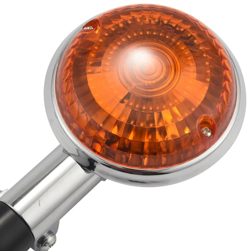 Motorcycle Amber Round Turn Signals Lights Blinker Indicator Lens For Yamaha Road Star Virago V Star 85-99 8 Pack