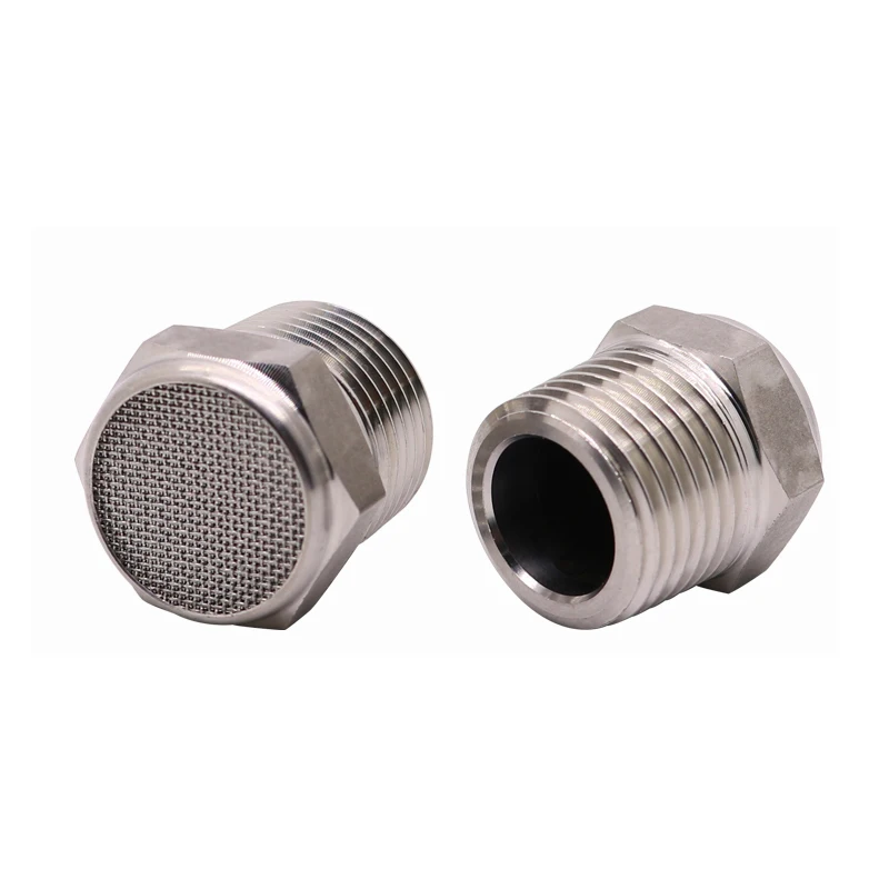 1/8" 1/4" 3/8" 1/2" BSL Muffler Pneumatic Connector Male Thread 304 Stainless Steel Muffler Accessories Valve Silencer Denoise