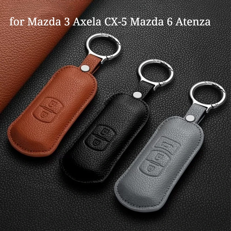 

Чехол для ключа автомобиля Mazda 3 Axela CX-5 Mazda 6 Atenza, роскошный брелок-футляр для ключа с цепочкой