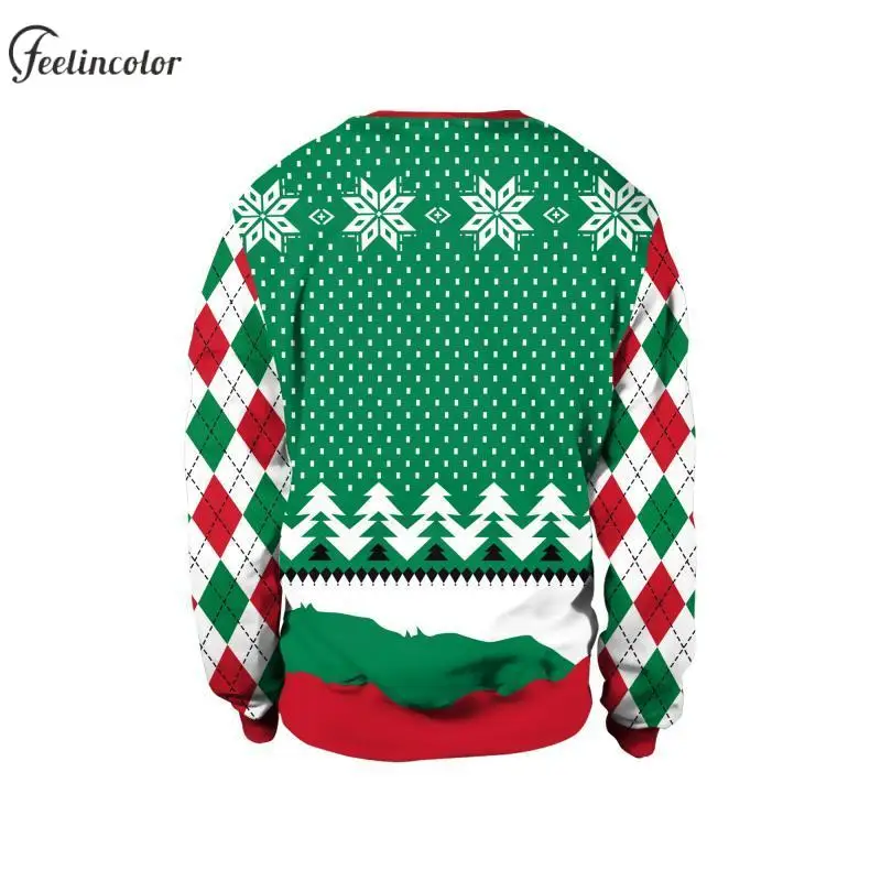Autumn Sweatshirts Christmas Tracksuit Santa Claus Pullovers Couple Funny Men\'s Winter Hoodie O Neck 3D Printing Male Clothing
