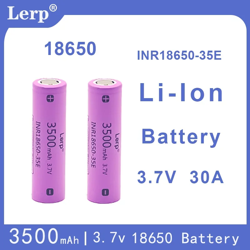 

New 18650 3.7V INR18650 Lithium - Ion Rechargeable Battery with 3500mAh - Ideal for Flashlights