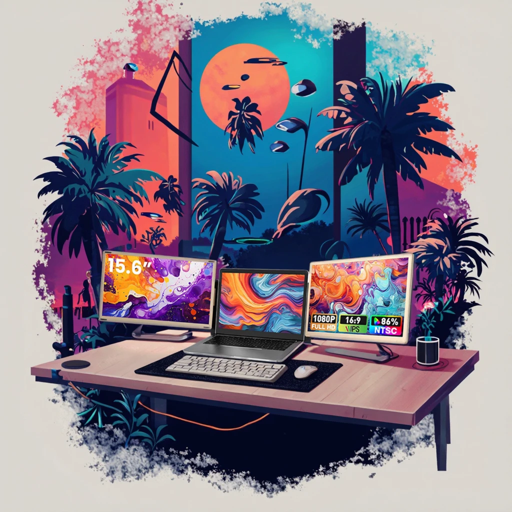 2025 الاتجاه الجديد شاشات LCD مزدوجة الشاشة S6 المحمولة 15.6 بوصة IPS لوحة C 360 ° موسع شاشة الكمبيوتر المحمول القابل للفصل بنفسك #1