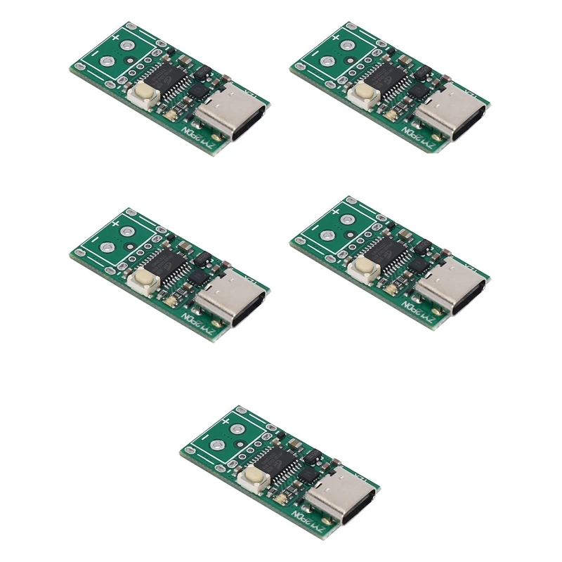 5X USB-C PD2.0/3.0 To DC Converter Power Supply Module Decoy Fast Charge Trigger Poll Polling Detector Tester(ZY12PDN)