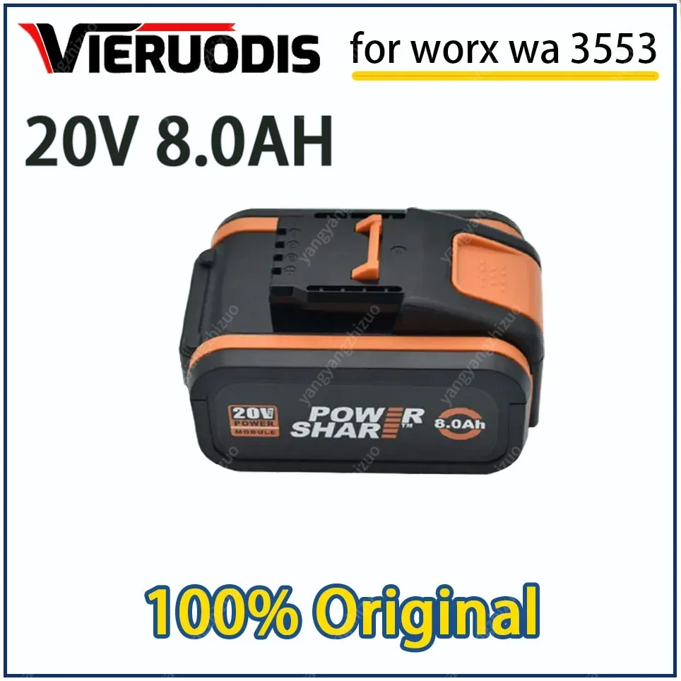 

For 20V Battery 8000mah Li-ion for Worx WX390/WX176/WX166.4/WX372.1 WX800/WX678/WX550/WX532/WG894E WG629E/WG329E/WG2