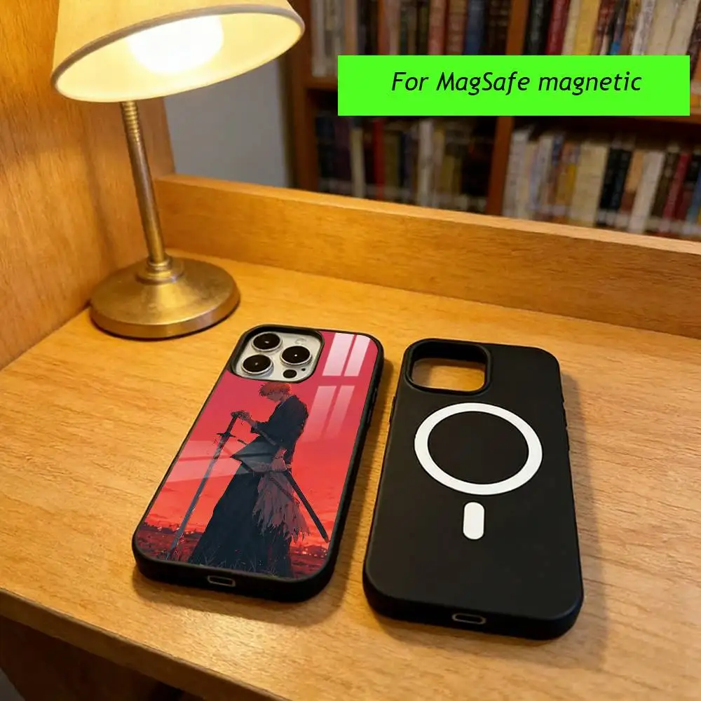 Anime B-Bleach K-Kurosaki I-Ichigo Phone Case For iPhone17,16,15,14,13,12,11 Plus,Pro Magnetic with Magsafe Wireless Charging