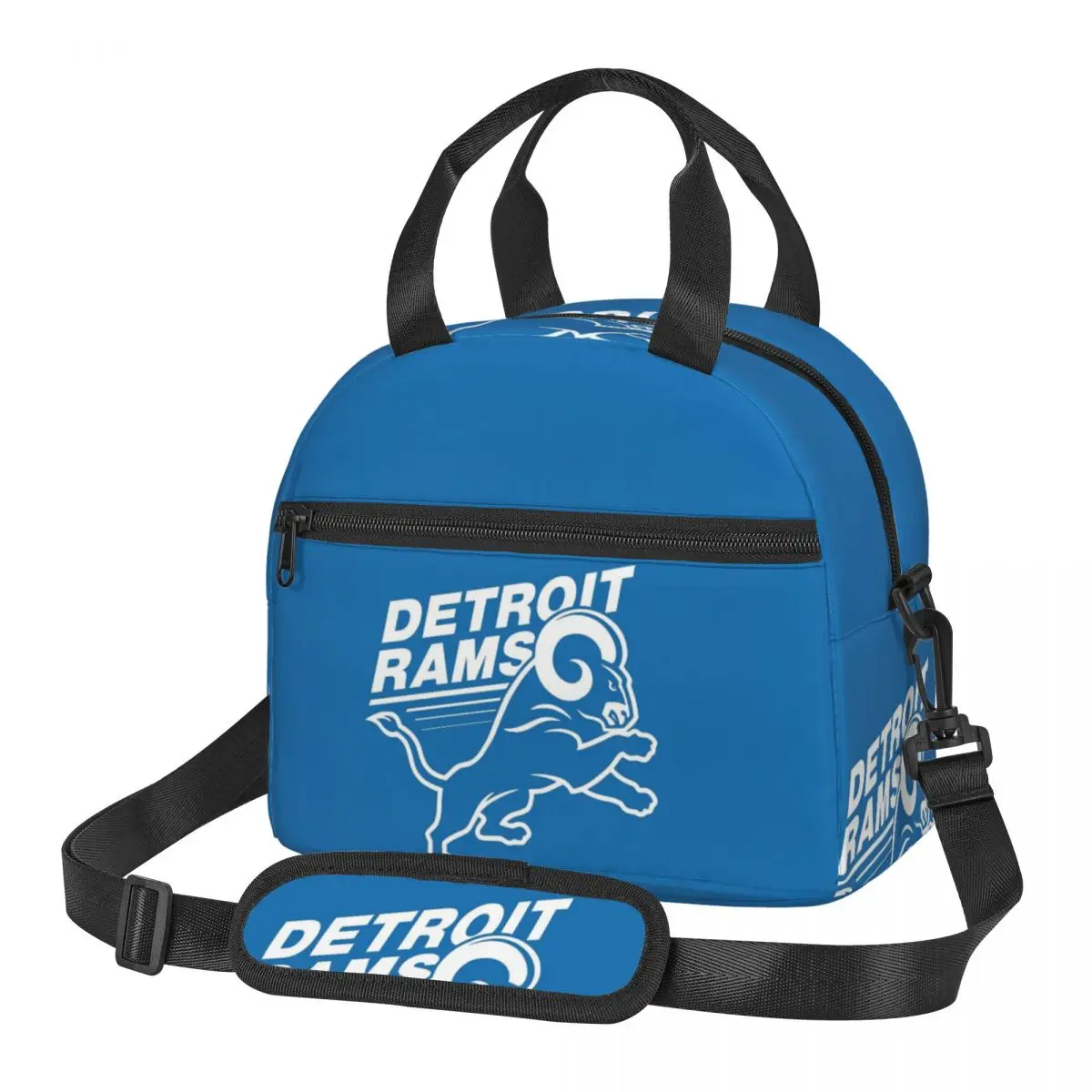 Detroit Ram Lunch Bags Insulated Bento Box Resuable Lunch Tote Picnic Bags Cooler Bag for Woman Kids