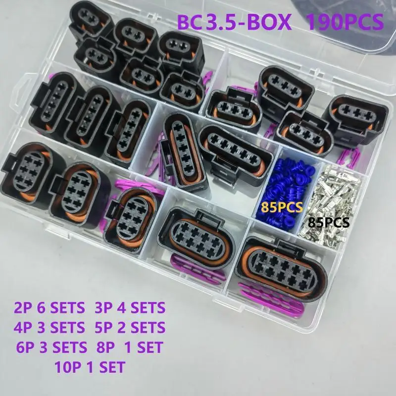 Bobine d'allumage automatique en boîte, 2/3/4/5/6/8/10 broches, 3.5mm, connecteur électrique étanche, prise de capteur de klaxon avec câble 1J0973722