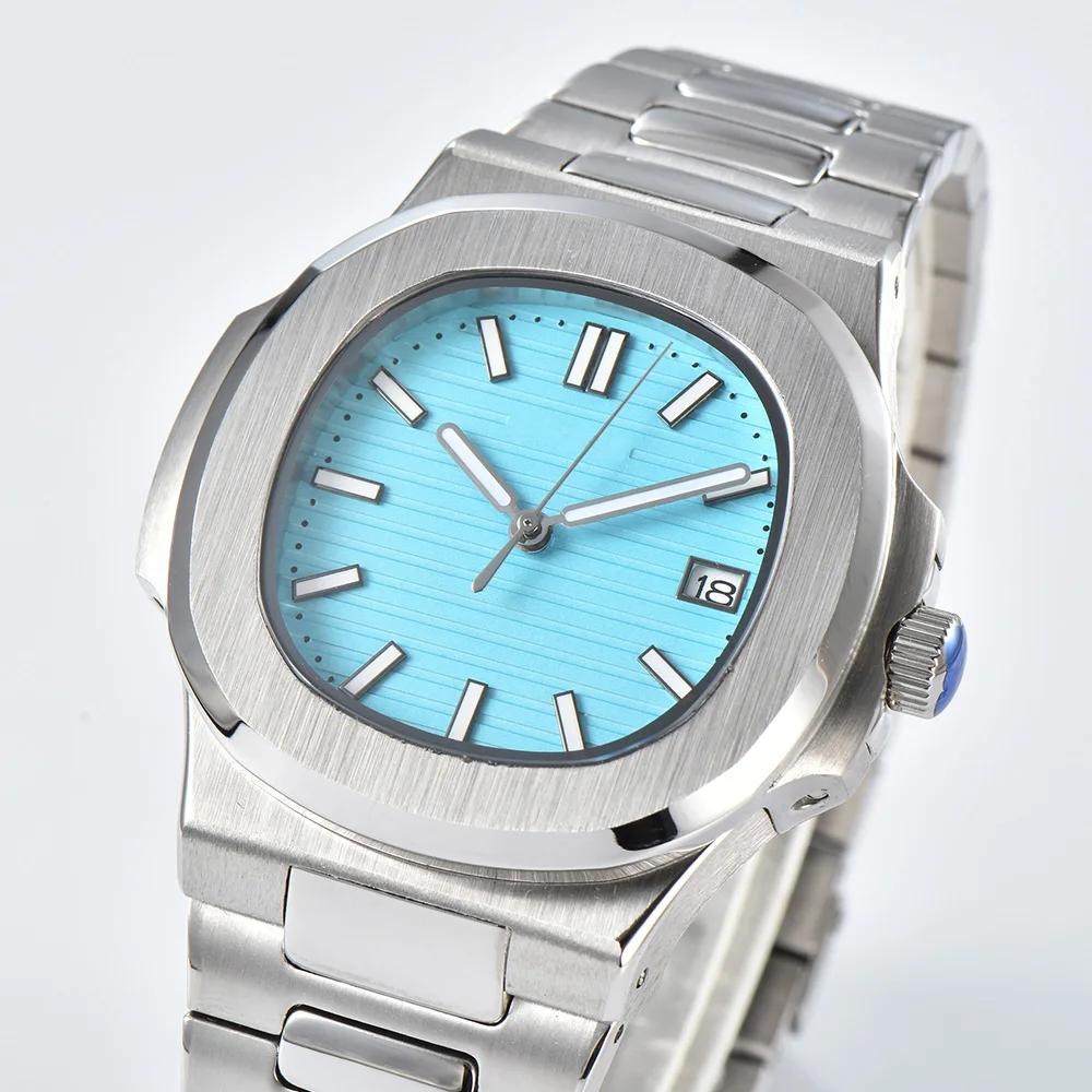 Quadrante da 29,7 mm Quadrante NH35 Quadrante dell'orologio NH36 Logo personalizzato Stampa laser Nome/Logo Quadrante verde luminoso adatto per movimento NH35/NH36