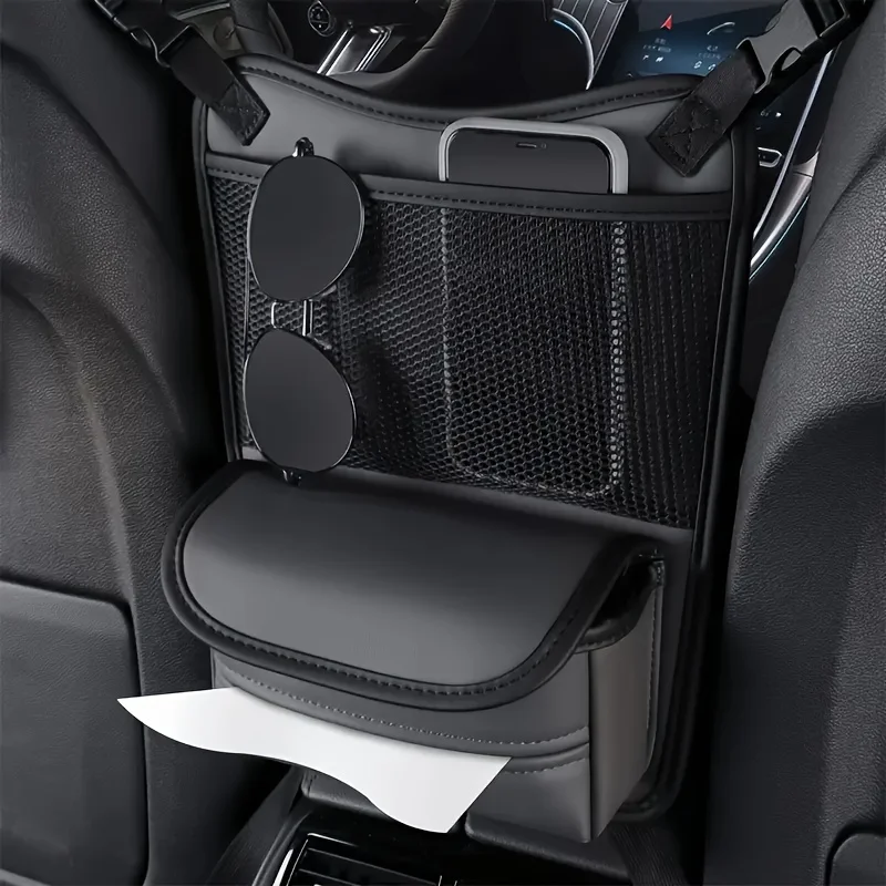 Versatile Storage Pouch for Car Seats, Net Pocket for Handbags, Portable Organizer, And Interior Car Accessories.