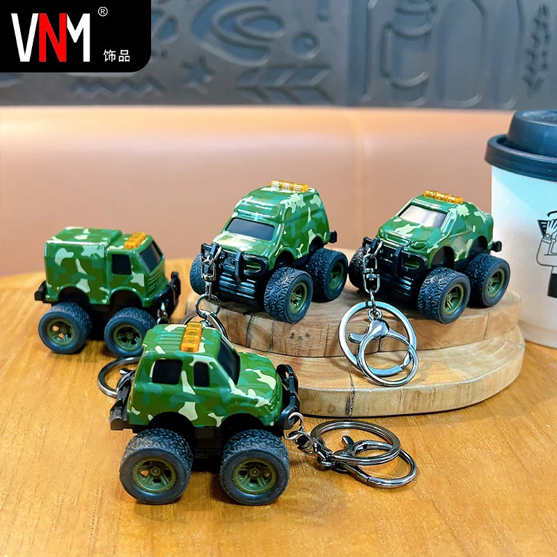 pull-back off-road vehicle keychain toy car pendant premium product